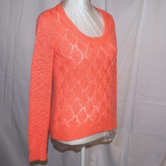 Charlotte Russe Knit Sweater, Size Small Women, Mango/Peach/Sherbet - Picture 7 of 10